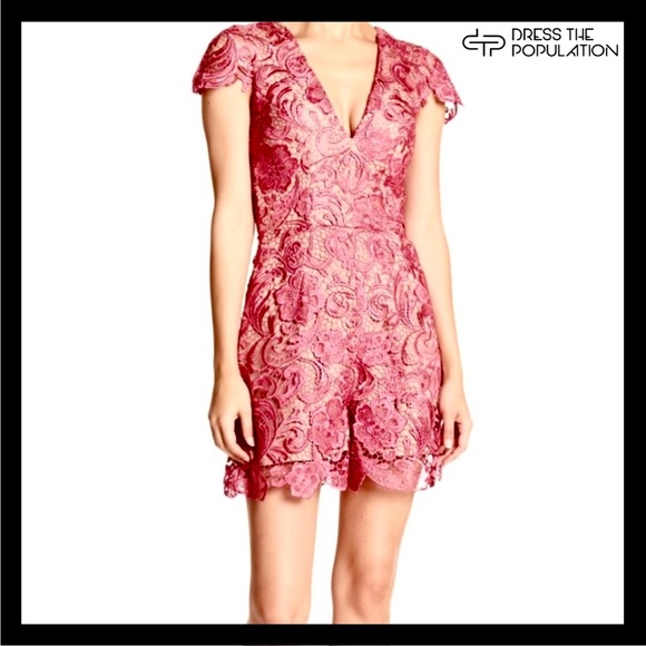 Dress the Population Pants - NEW DRESS THE POPULATION LACE ROMPER